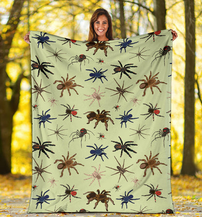 Tarantula Pattern Print Design 02 Premium Blanket