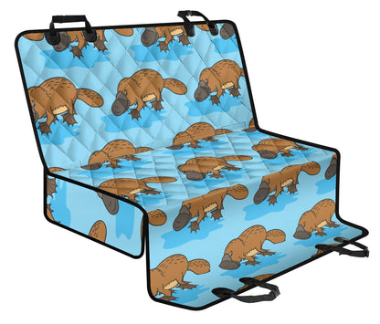 Platypus Pattern Print Design A02 Rear Dog Car Seat Cover Hammock