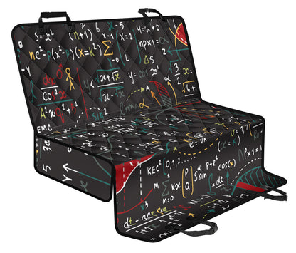 Math Pattern Print Design 04 Rear Dog Car Seat Cover Hammock