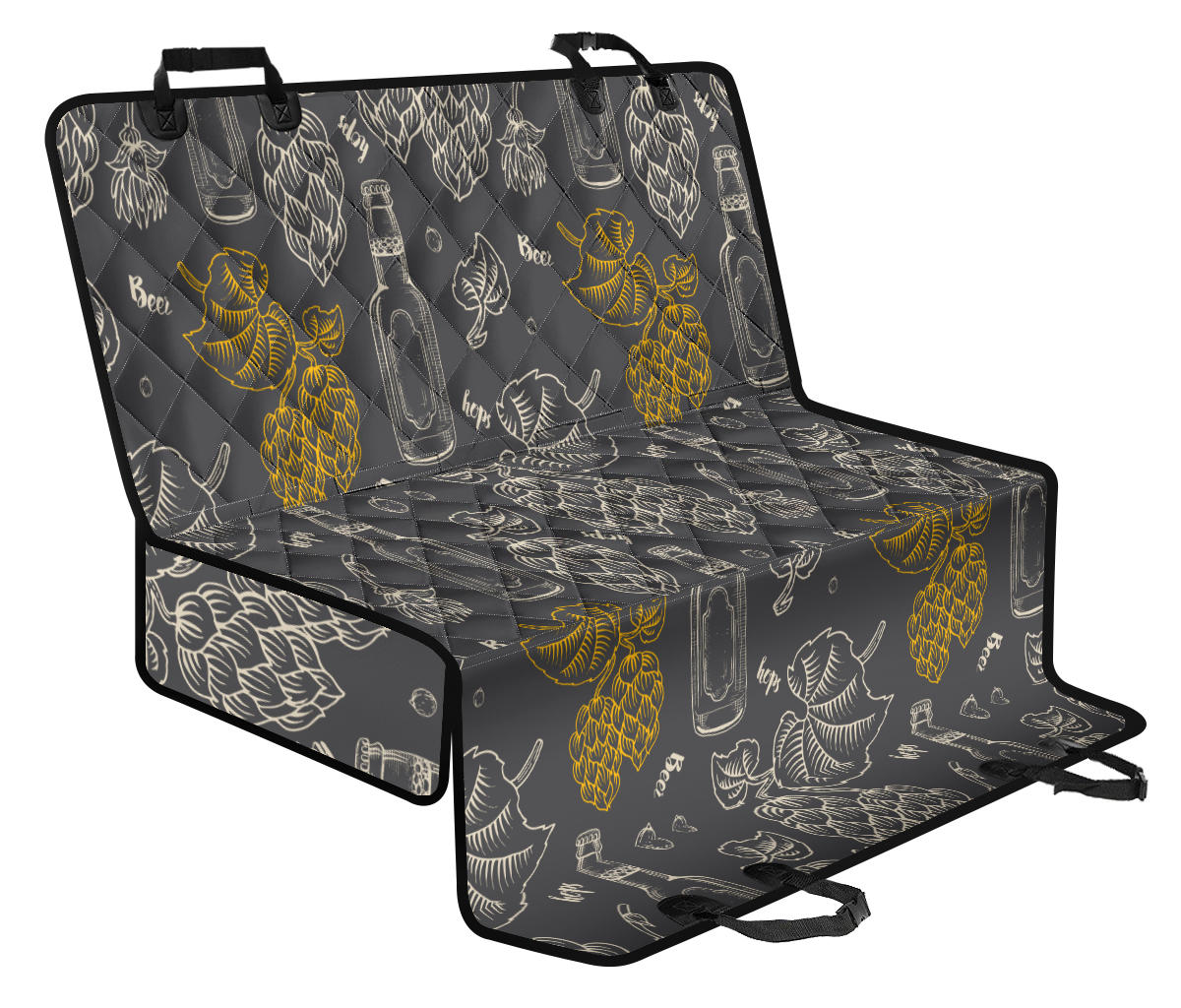 Hope Pattern Print Design 01 Rear Dog Car Seat Cover Hammock