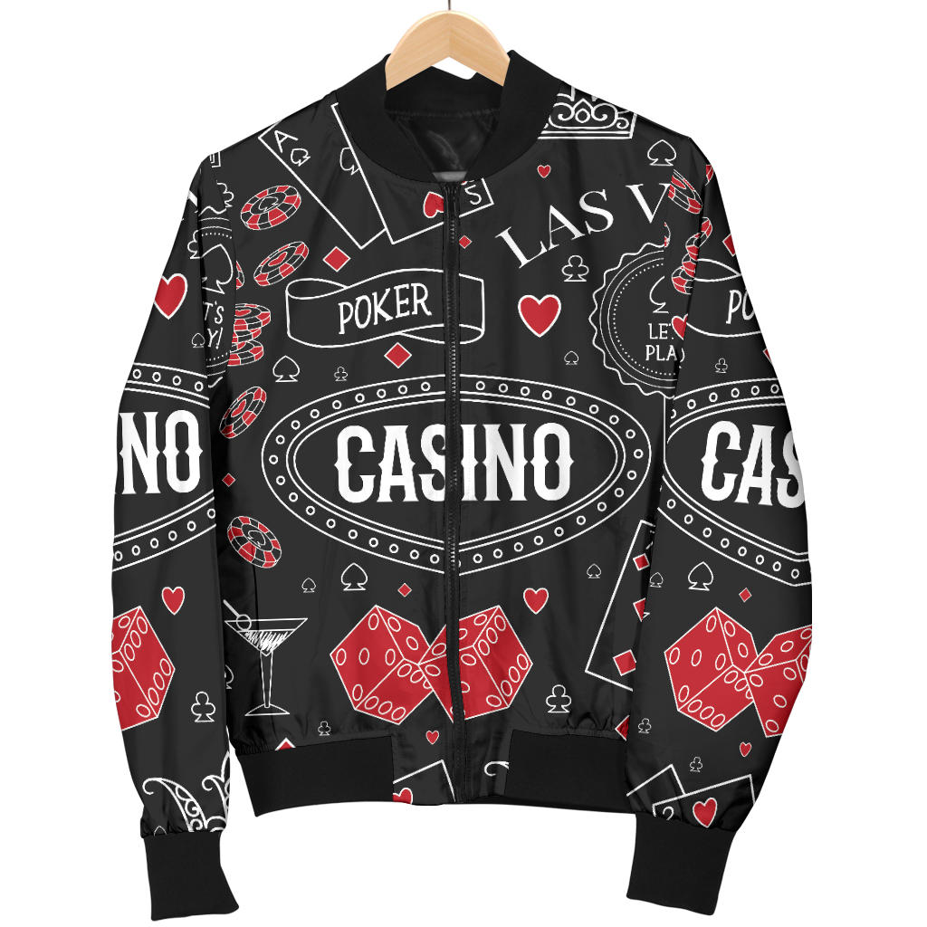 Casino Pattern Print Design 04 Men Bomber Jacket