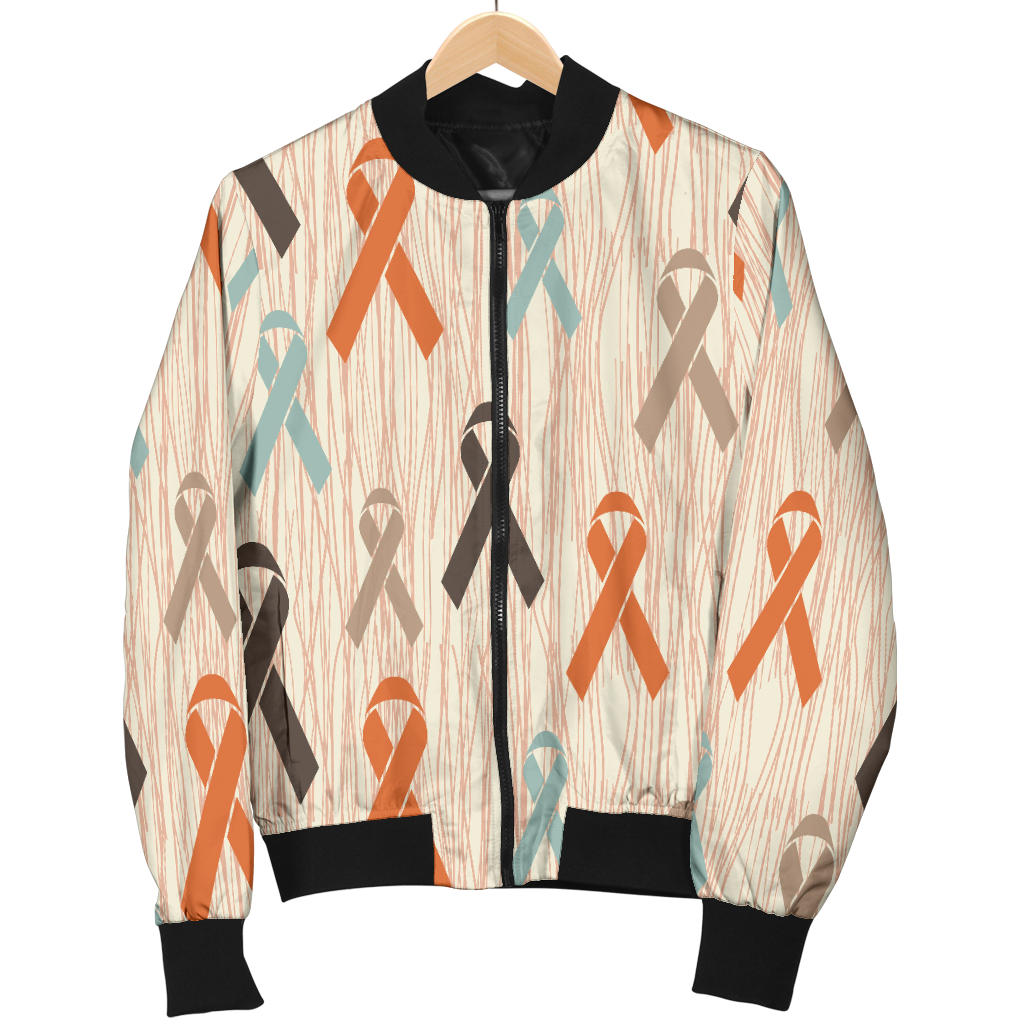 Cancer Awareness Pattern Print Design 01 Men Bomber Jacket