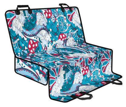 Funky Retro Pattern Print Design A05 Rear Dog Car Seat Cover Hammock