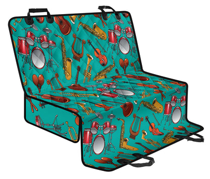Drum Set Pattern Print Design 01 Rear Dog Car Seat Cover Hammock