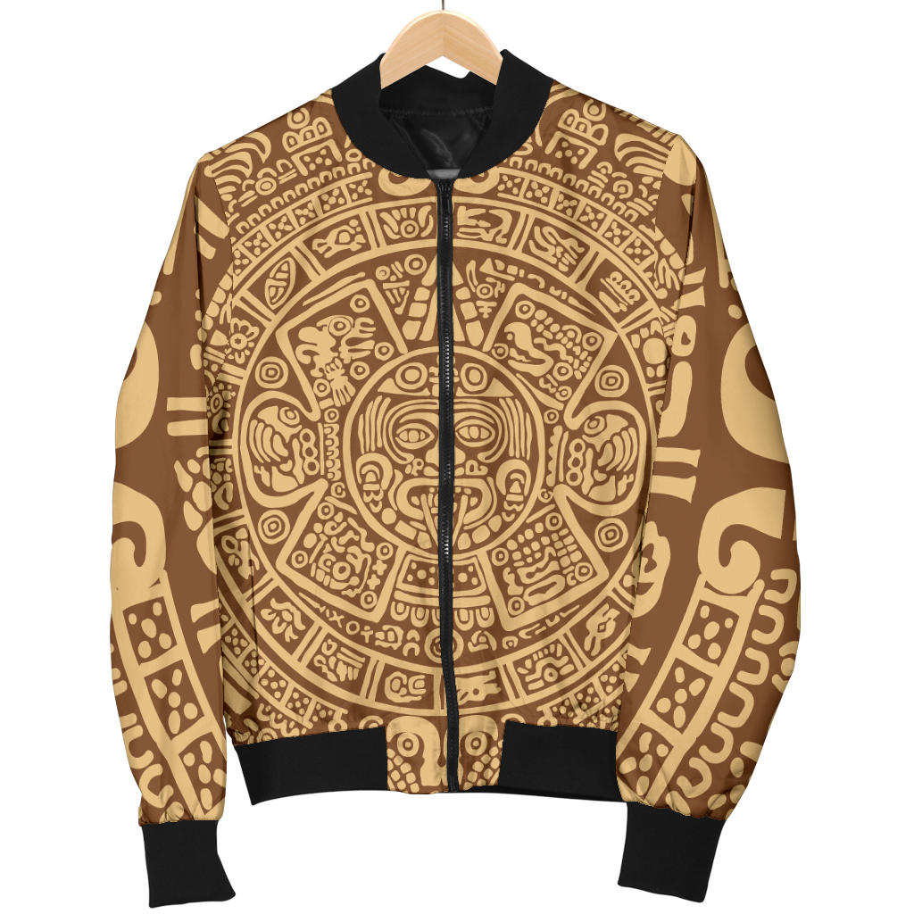 Mayan Pattern Print Design 01 Men Bomber Jacket