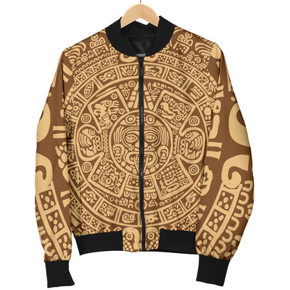 Mayan Pattern Print Design 01 Men Bomber Jacket