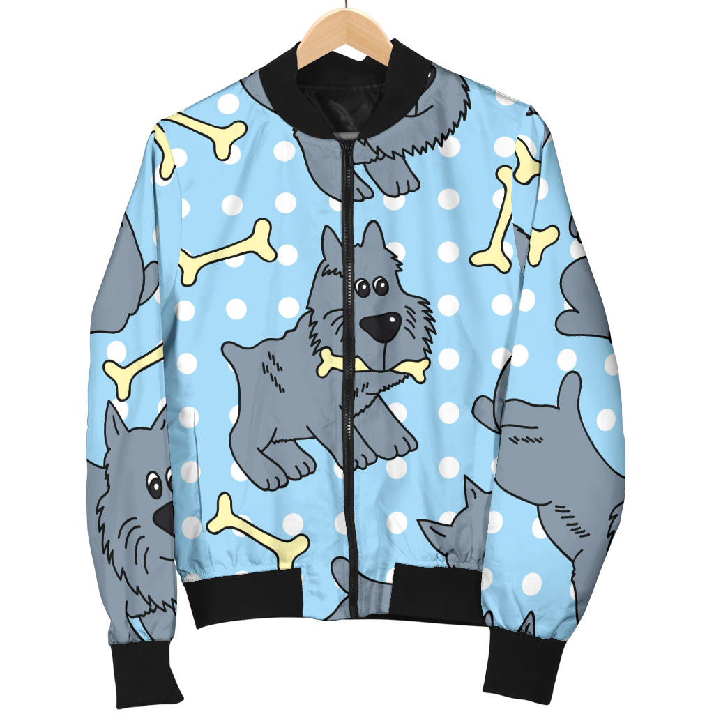 Schnauzers Pattern Print Design A02 Men Bomber Jacket