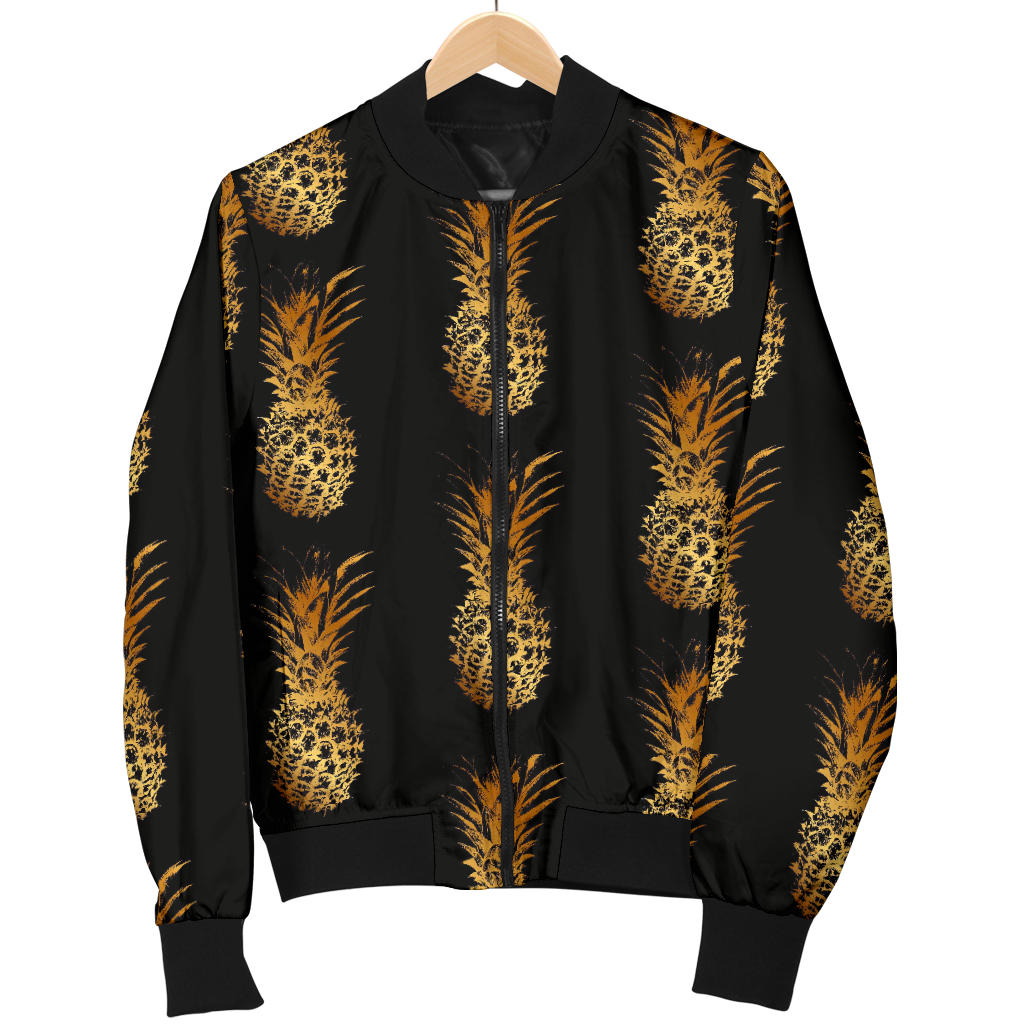 Pineapple Pattern Print Design A02 Men Bomber Jacket