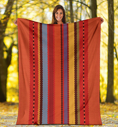 Mexican Pattern Print Design 05 Premium Blanket