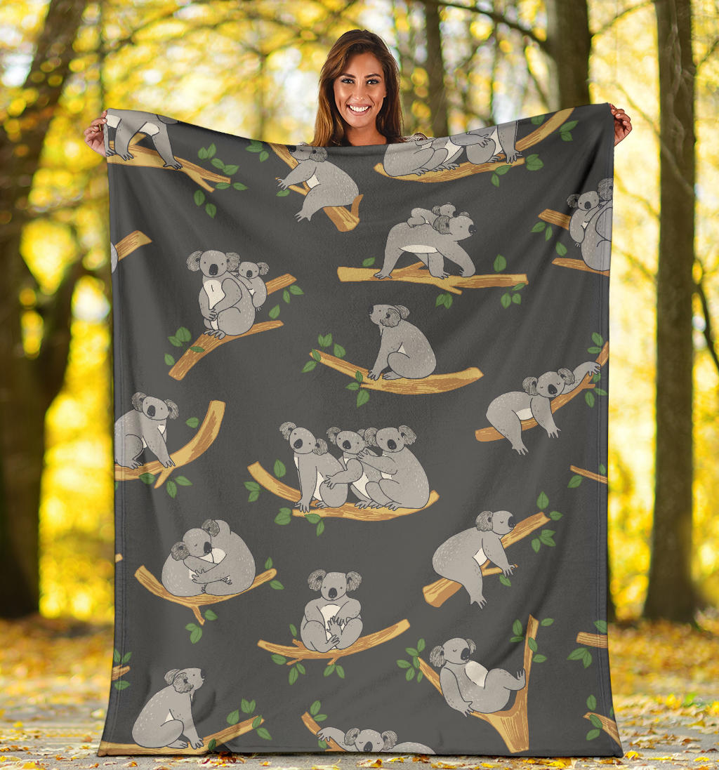 Koala Pattern Print Design 07 Premium Blanket