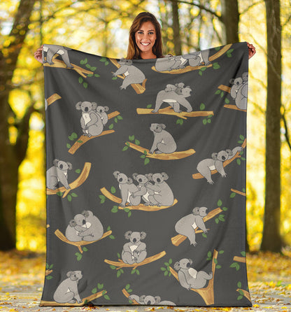 Koala Pattern Print Design 07 Premium Blanket