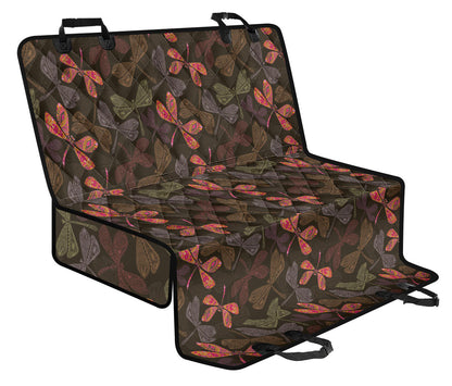 Dragonfly Pattern Print Design 02 Rear Dog Car Seat Cover Hammock