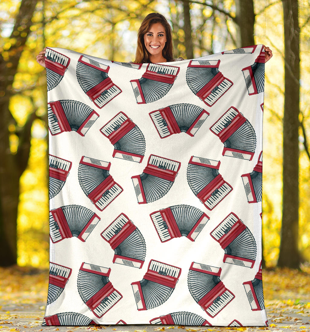Accordion Pattern Print Design 03 Premium Blanket