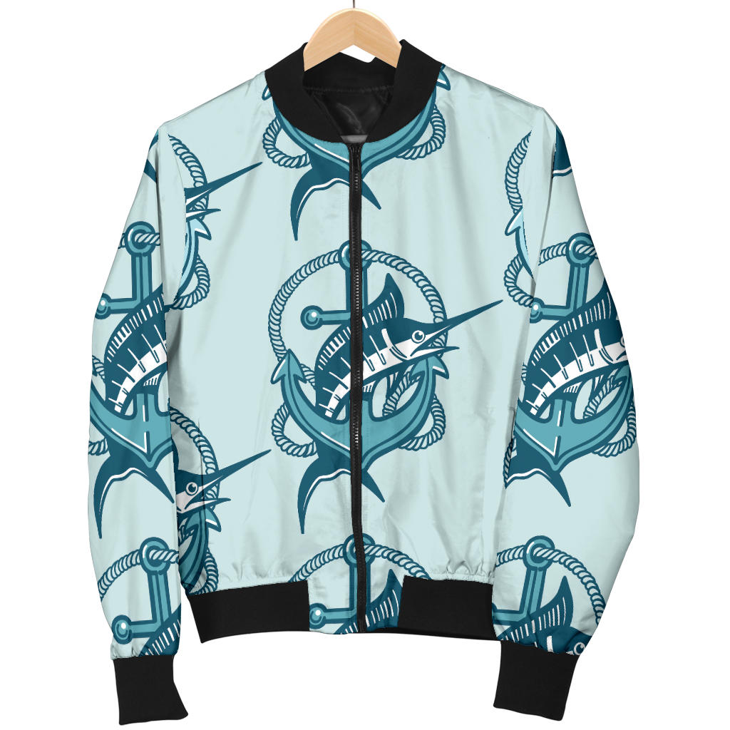 Swordfish Pattern Print Design 03 Men Bomber Jacket
