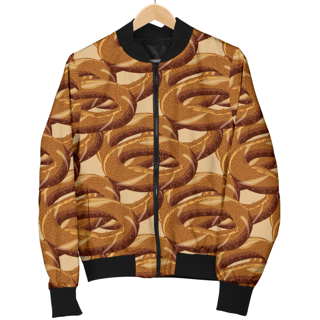 Bagel Pattern Print Design 02 Men Bomber Jacket