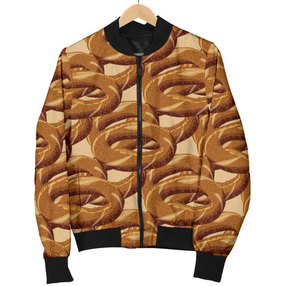 Bagel Pattern Print Design 02 Men Bomber Jacket