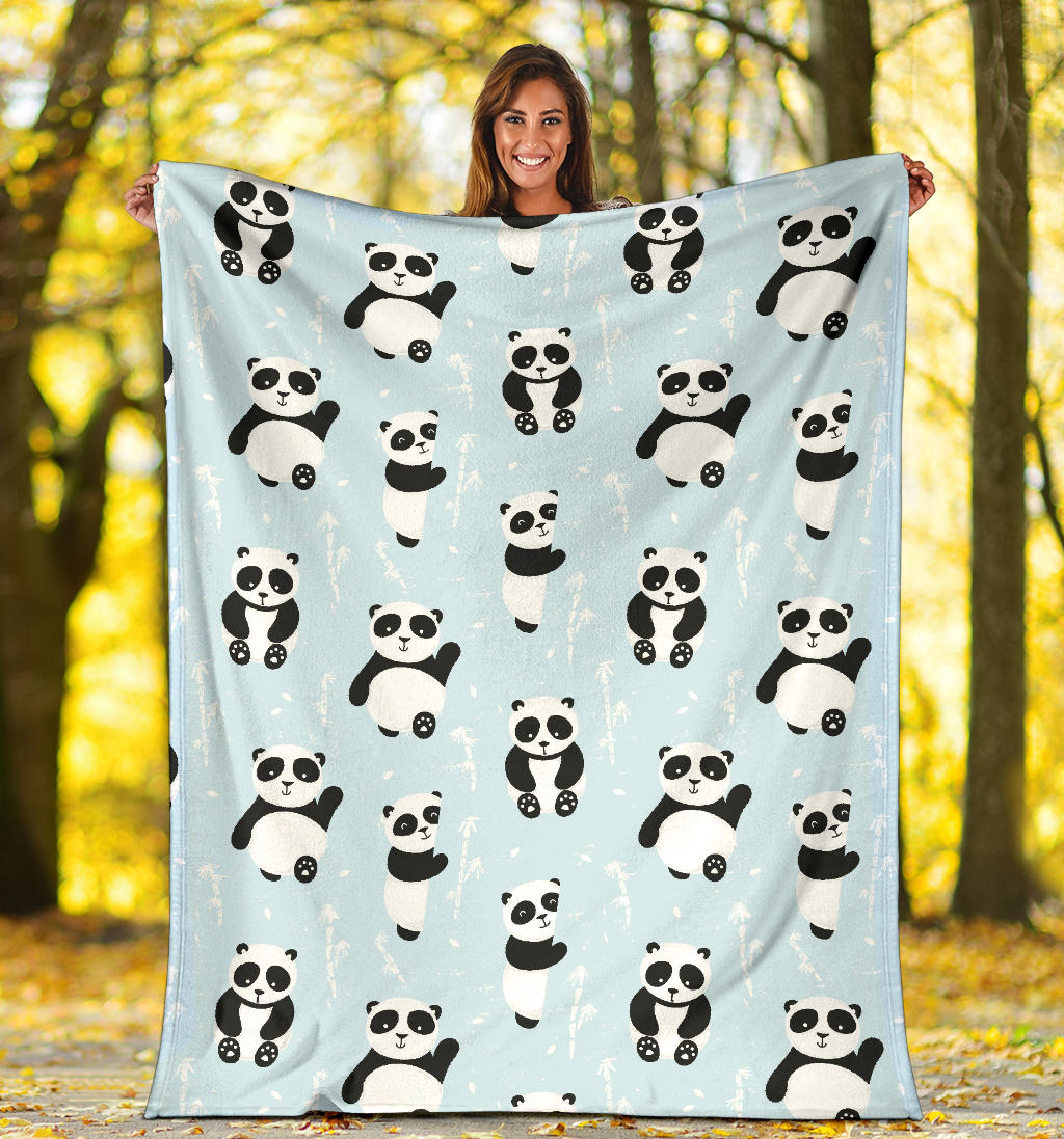 Panda Pattern Print Design A01 Premium Blanket