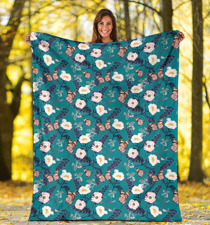 Butterfly Pattern Print Design 012 Premium Blanket
