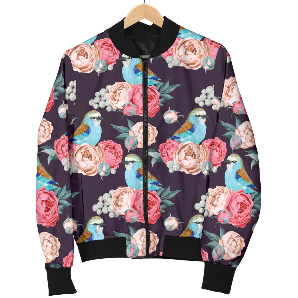 Bluebird Pattern Print Design 02 Men Bomber Jacket