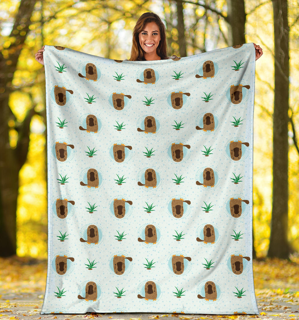 Platypus Pattern Print Design A04 Premium Blanket
