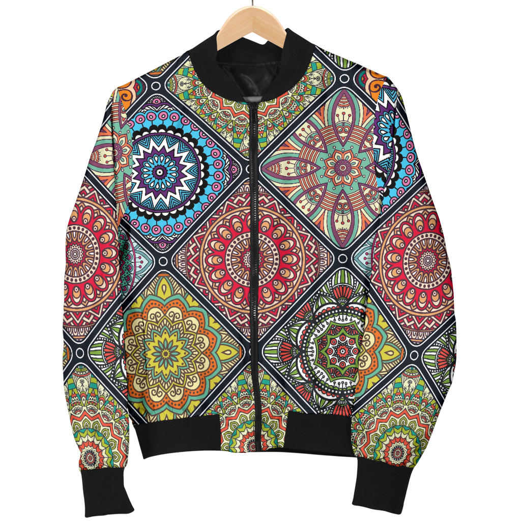 Bohemian Pattern Print Design 05 Men Bomber Jacket