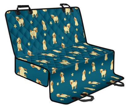 Pug Pattern Print Design A06 Rear Dog Car Seat Cover Hammock