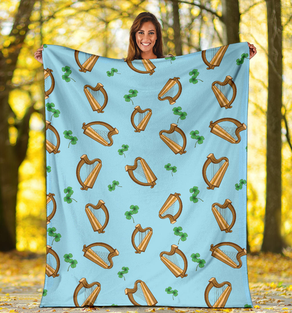Harp Pattern Print Design 01 Premium Blanket