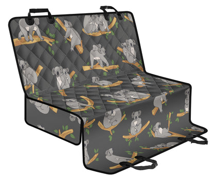 Koala Pattern Print Design 07 Rear Dog Car Seat Cover Hammock