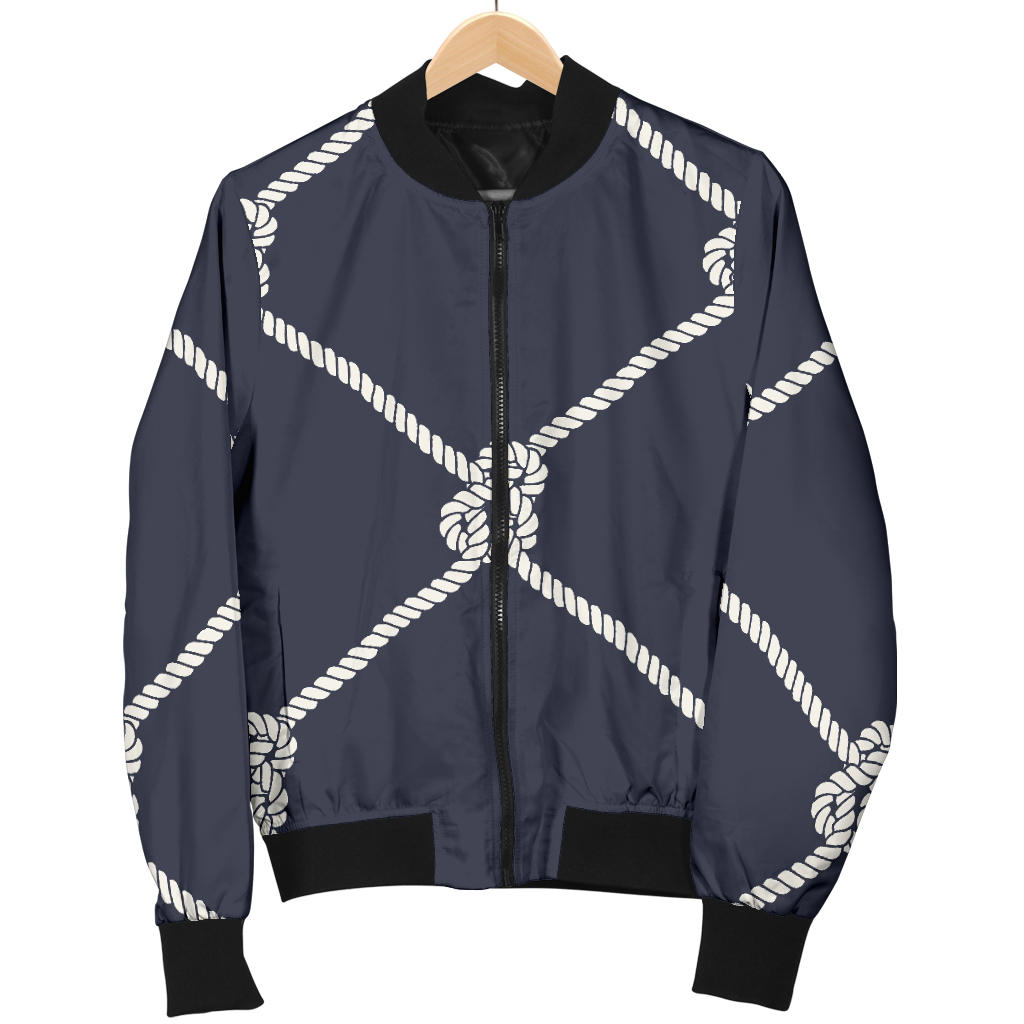 Rope Pattern Print Design A02 Men Bomber Jacket