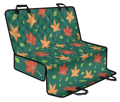 Maple Leaf Pattern Print Design 04 Rear Dog Car Seat Cover Hammock