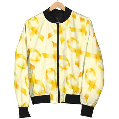 Childhood cancer Pattern Print Design 01 Men Bomber Jacket