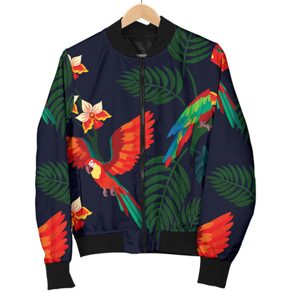 Macaw Pattern Print Design 02 Men Bomber Jacket