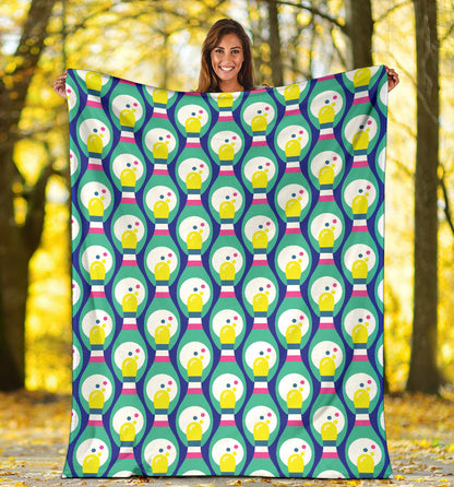 Bowling Pattern Print Design 04 Premium Blanket