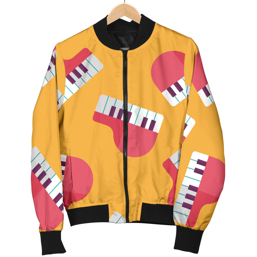 Piano Pattern Print Design 02 Men Bomber Jacket