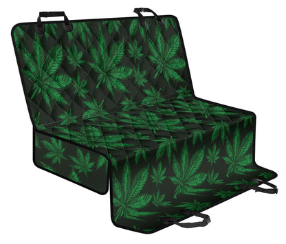 Pot Leaf Pattern Print Design A04 Rear Dog Car Seat Cover Hammock