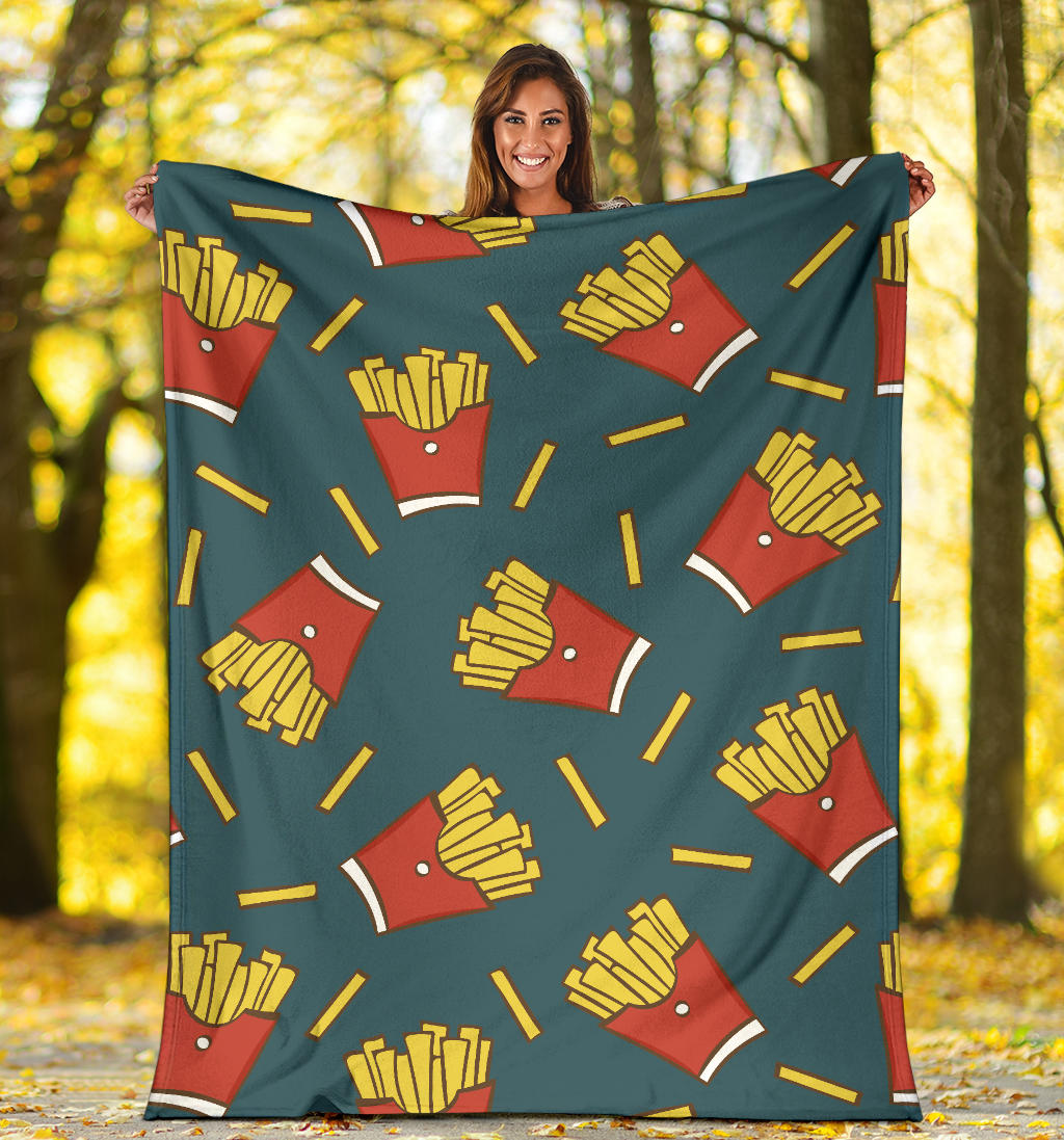 French Fried Pattern Print Design 04 Premium Blanket