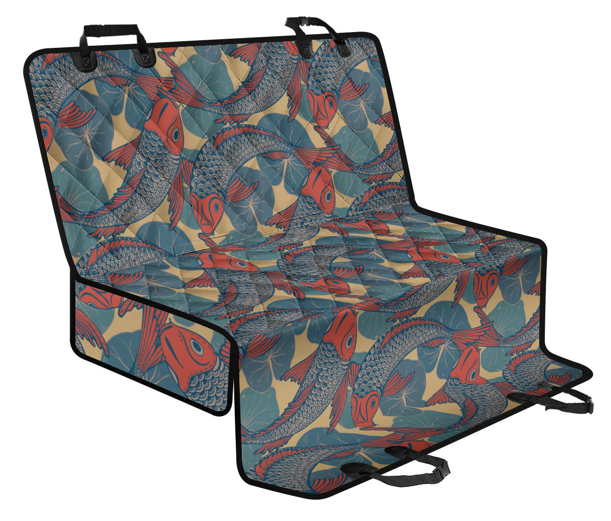 Pisces Pattern Print Design A01 Rear Dog Car Seat Cover Hammock