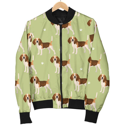 Beagle Pattern Print Design 07 Men Bomber Jacket
