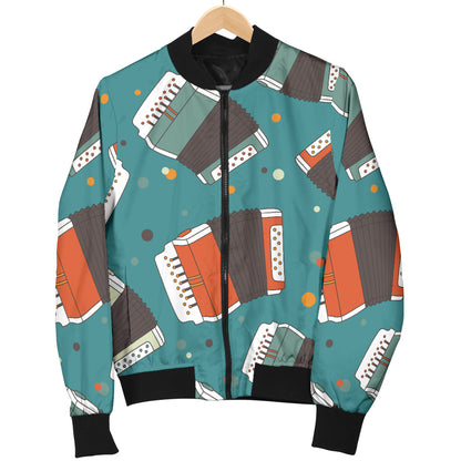 Accordion Pattern Print Design 02 Men Bomber Jacket