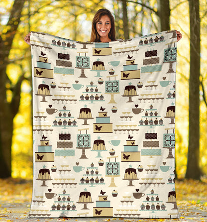 Cake Pattern Print Design 02 Premium Blanket