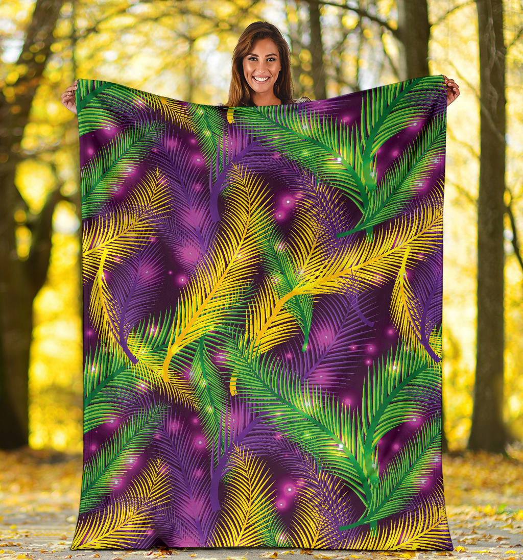 Mardi Gras Pattern Print Design 09 Premium Blanket