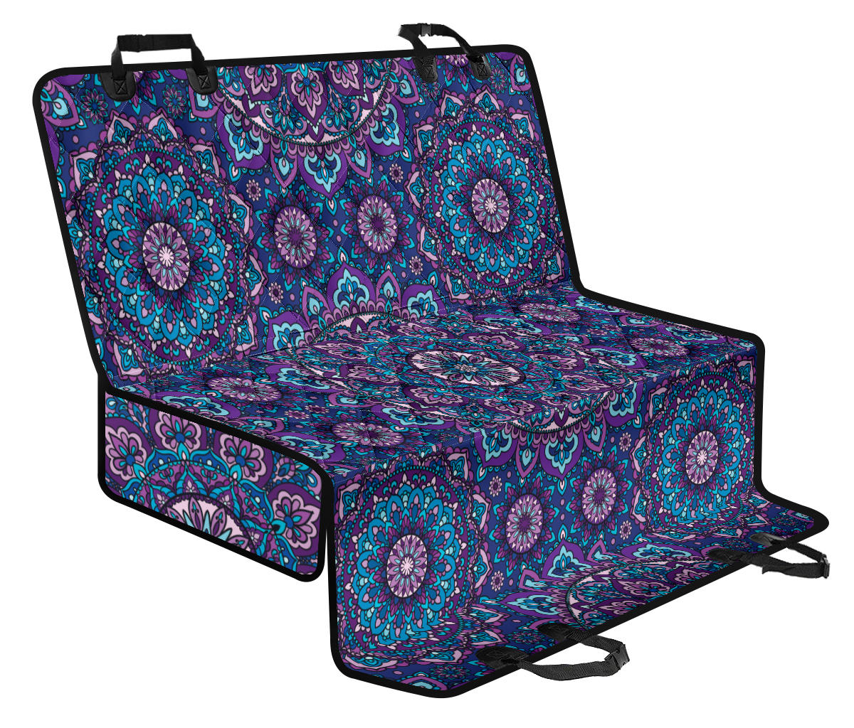 Medallion Pattern Print Design 05 Rear Dog Car Seat Cover Hammock
