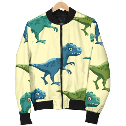 T Rex Pattern Print Design A04 Men Bomber Jacket