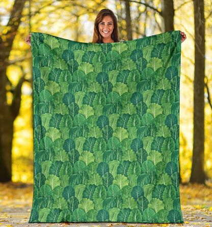 Cabbage Pattern Print Design 02 Premium Blanket