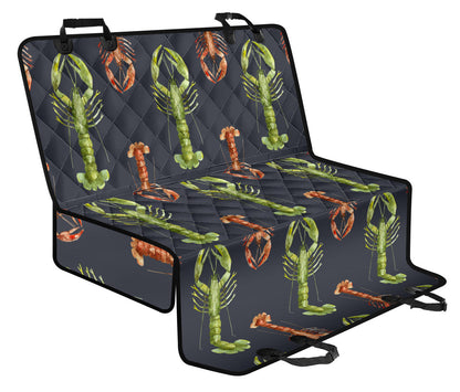 Lobster Pattern Print Design 01 Rear Dog Car Seat Cover Hammock