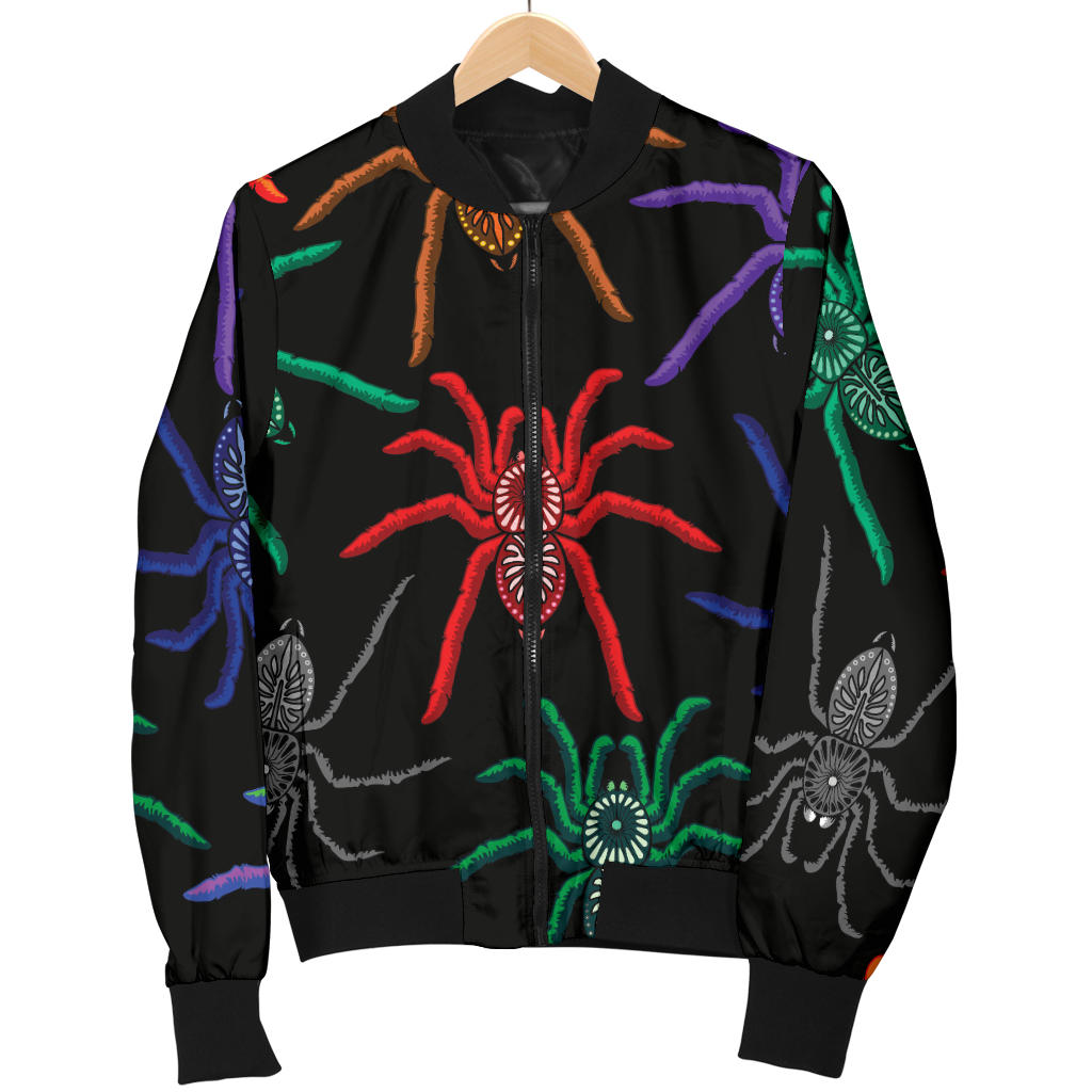 Tarantula Neon Color Pattern Print Design 03 Men Bomber Jacket