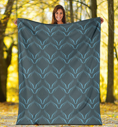 Angel Wings Pattern Print Design 04 Premium Blanket
