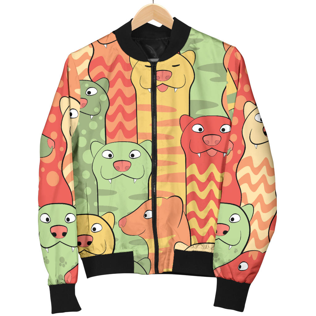 Ferret Pattern Print Design 01 Men Bomber Jacket