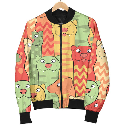 Ferret Pattern Print Design 01 Men Bomber Jacket