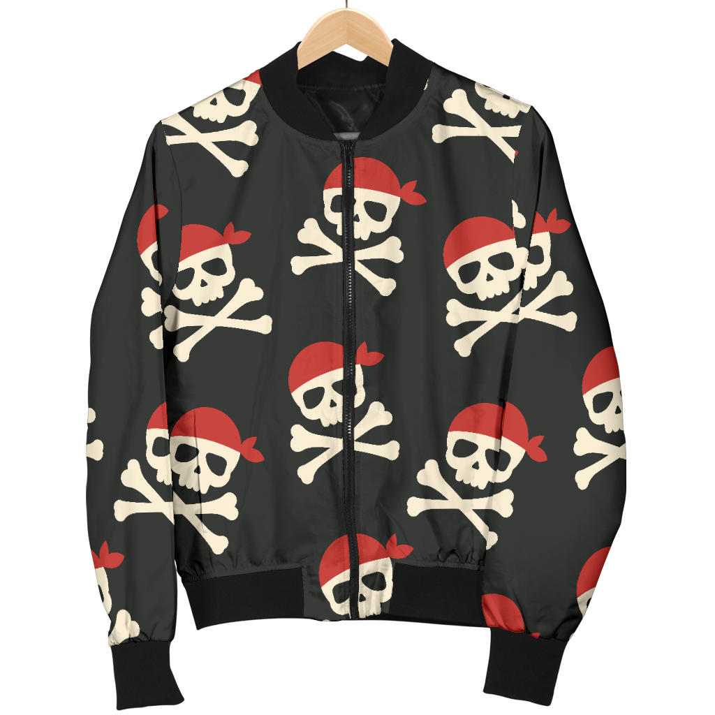 Pirate Pattern Print Design A04 Men Bomber Jacket